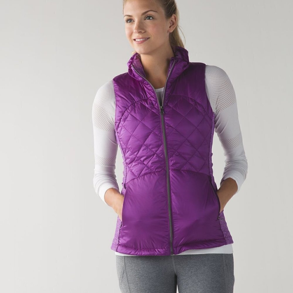 Lululemon Down For A Run Vest- Tender Violet- Down Filled Running Vest